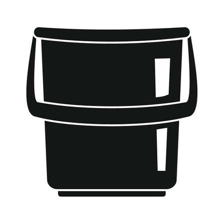 Big bucket black simple iconのイラスト素材