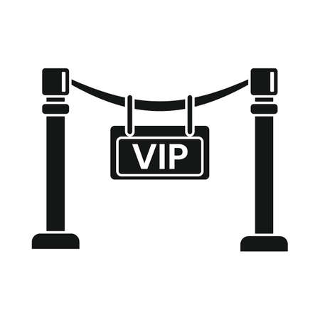 Vector cinema plaque vip black simple icon isolated on whiteのイラスト素材