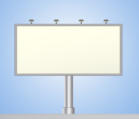 modern iron bill board on blue background with space for textのイラスト素材