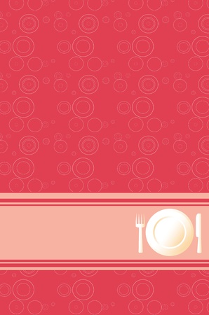 modern red background for cute dinner menuのイラスト素材