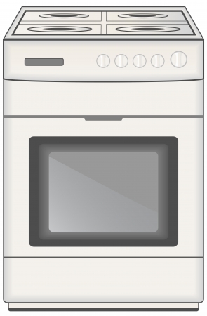modern isolated home gas stove  のイラスト素材