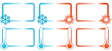 set background for topic conditioners with snowflake and sunのイラスト素材