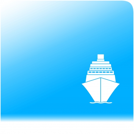 blue shipping background with white sea linerのイラスト素材