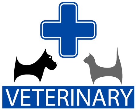 cute veterinary symbol with isolated cartoon petのイラスト素材