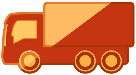 isolated truck delivery icon on flat designのイラスト素材