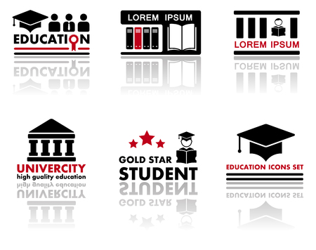 set collections art icons for education industryのイラスト素材