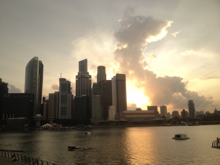 Taken at Singapores Marina Bay Sandsの素材