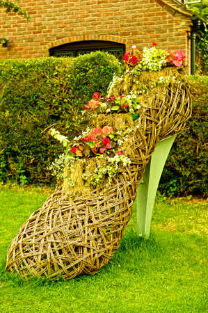 Photo of an Ornamental Basketwork Shoeの写真素材