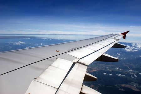 View from planeの写真素材