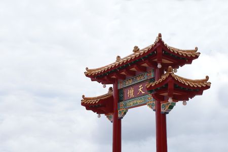 Chinese Temple Gateの写真素材