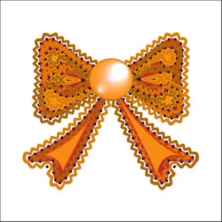 orange colorful bowのイラスト素材