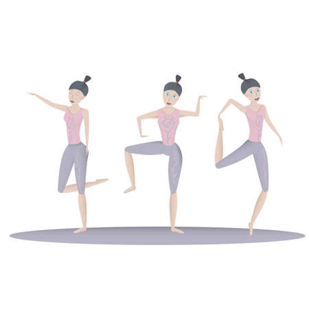 Girl for animation, 2d illustrationのイラスト素材