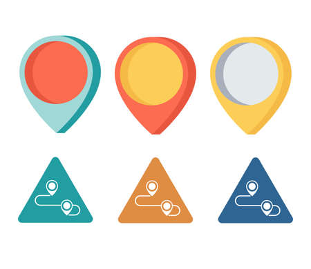 Navigation pointer icons. Vector illustration.のイラスト素材