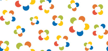 Seamless childish pattern with fairy flowers. Creative kids city texture for fabric, wrapping, textile, wallpaper, apparel.のイラスト素材