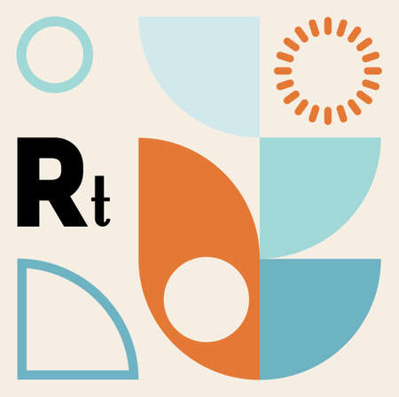 Abstract geometric design. Vector illustration made of various overlapping elements. Applicable for banners, placards, posters, flyers.のイラスト素材