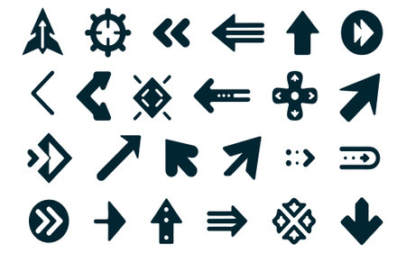 Set of arrow icons. Vector illustration isolated on a white background.のイラスト素材
