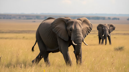 Elephants in Chobe National Park, Botswana, Africaの素材