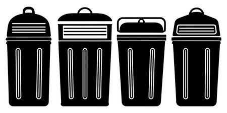 Trash can icon. Vector illustration of trash can vector icon.のイラスト素材