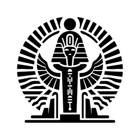 Egyptian hieroglyphs. Egyptian symbol Vector illustration.のイラスト素材
