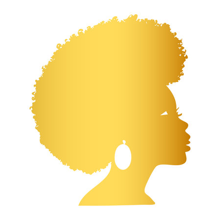 Silhouette of a beautiful African American woman. Vector illustration designのイラスト素材
