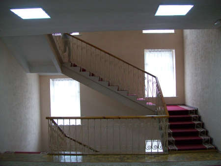 Hall. Staircases in the sanatoriumの写真素材