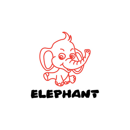 elephant logoのイラスト素材