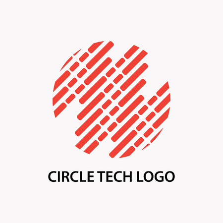 Circle tech logo vector illustrationのイラスト素材