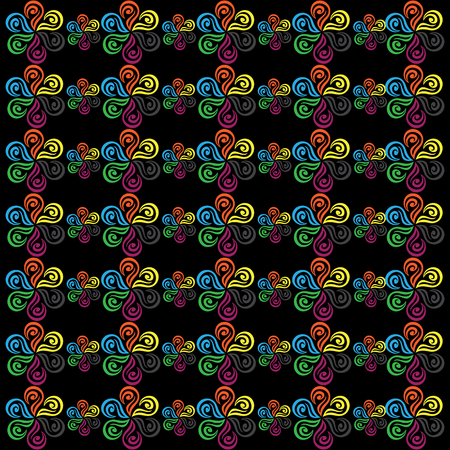 abstract flower decorationのイラスト素材