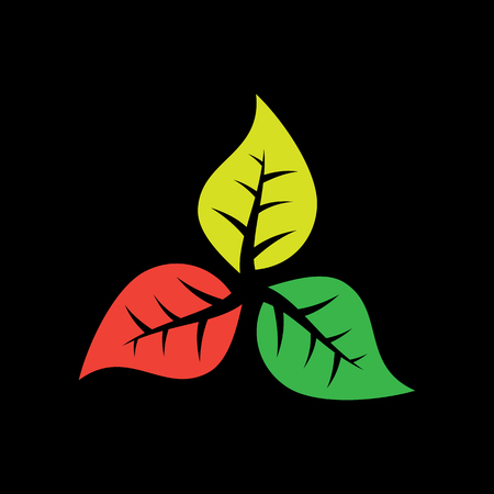 leaf vector logoのイラスト素材