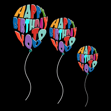 Happy birthday balloon backgroundのイラスト素材