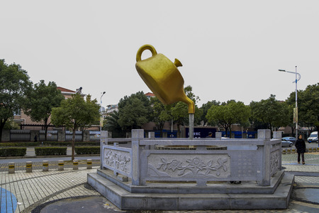 Tea pot sculptureのeditorial素材