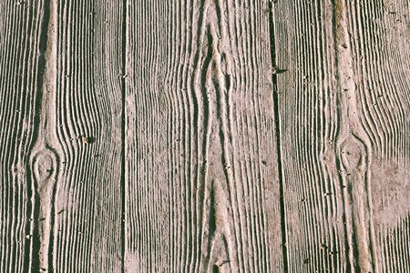 top view of colored and eroded pine wood plankの写真素材