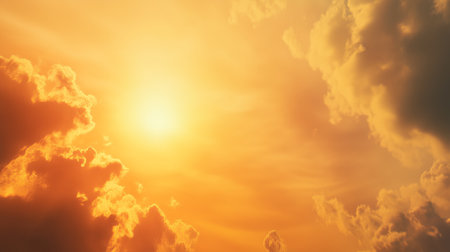 Sunset sky background with tiny clouds. Nature abstract background. Toned.の素材