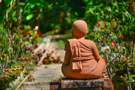Doll in the Garden of Stoneの写真素材