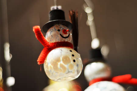 Snowman christmas tree decorationの写真素材