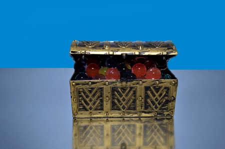 treasure chest full of colorful balls