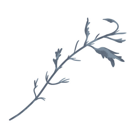 Digital floral illustration. Colorful floral collection with leaves, drawing watercolor brushes in procreate. Spring or summer design for invitation, wedding or greeting cards.の写真素材