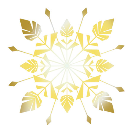 Set of Golden Snowflakes. Christmas digital design, hand-drawing. Suitable for creating cards, packaging, web design and prints for different surfaces.の写真素材