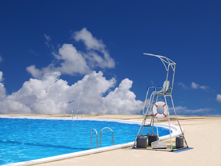 beach pool imageの写真素材