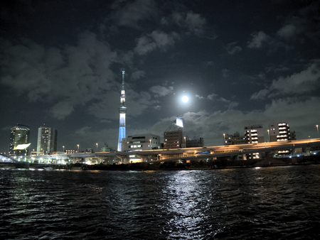 TOKYO, JAPAN-2015  10  27: Tokyo Sky Tree in Tokyo, Japan, 2013. The tallest tower in the world and the tallest structure in Japan, opened on 22 May 2012のeditorial素材
