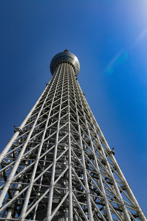 Scenic aerial shot of Tokyo - blue sky and beautifulのeditorial素材