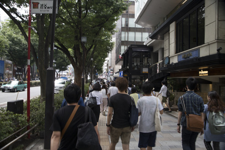 Tokyo, Japan - July 7, 2016: Harajuku Station is a railway station in Shibuya, Tokyo, Japan, operated by East Japan Railway Company.のeditorial素材