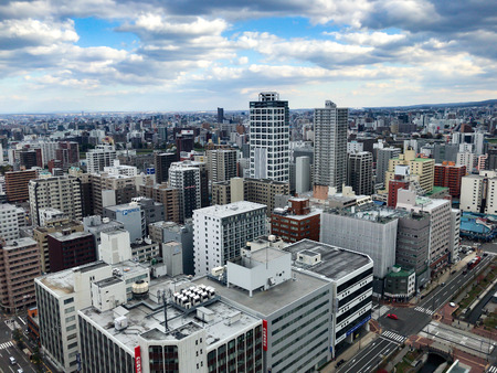 Aerial view of Sapporo JAPANのeditorial素材
