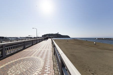 Fujisawa, Kanagawa, Japan - Nov. 6, 2016: Enoshima landscape.のeditorial素材