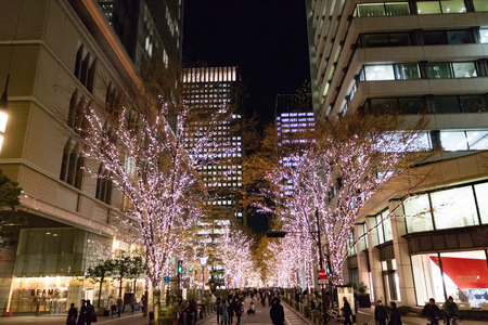 TOKYO, JAPAN - DEC 08: Tokyo Station in Tokyo, Japan on DEC 08, 2016. Completed in 1914, it was designated as an important cultural asset of the country in 2003. It is also "authorized station of Kanto's station 100".のeditorial素材