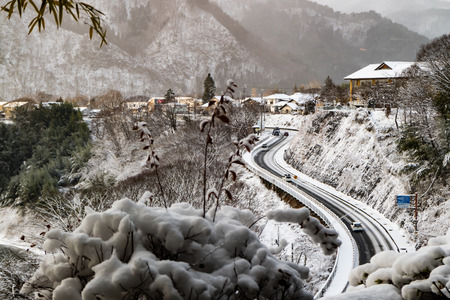 Sarugakyo Hot Spring Akaya Lakeの写真素材