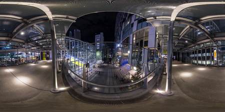 TOKYO, JAPAN - October 02, 2018: panorama 360 angle view in SHIBUYA Stream of the city of SHIBUYA in Tokyo, Japan.のeditorial素材