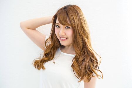 Very cute Japanese young woman.の写真素材