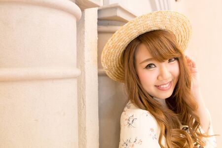 Very cute Japanese young woman.の写真素材