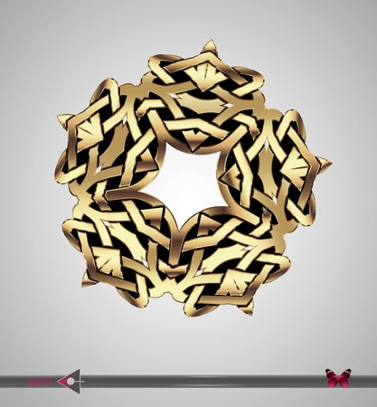 Celtic pattern. Round. Vector ornament. Design elementのイラスト素材